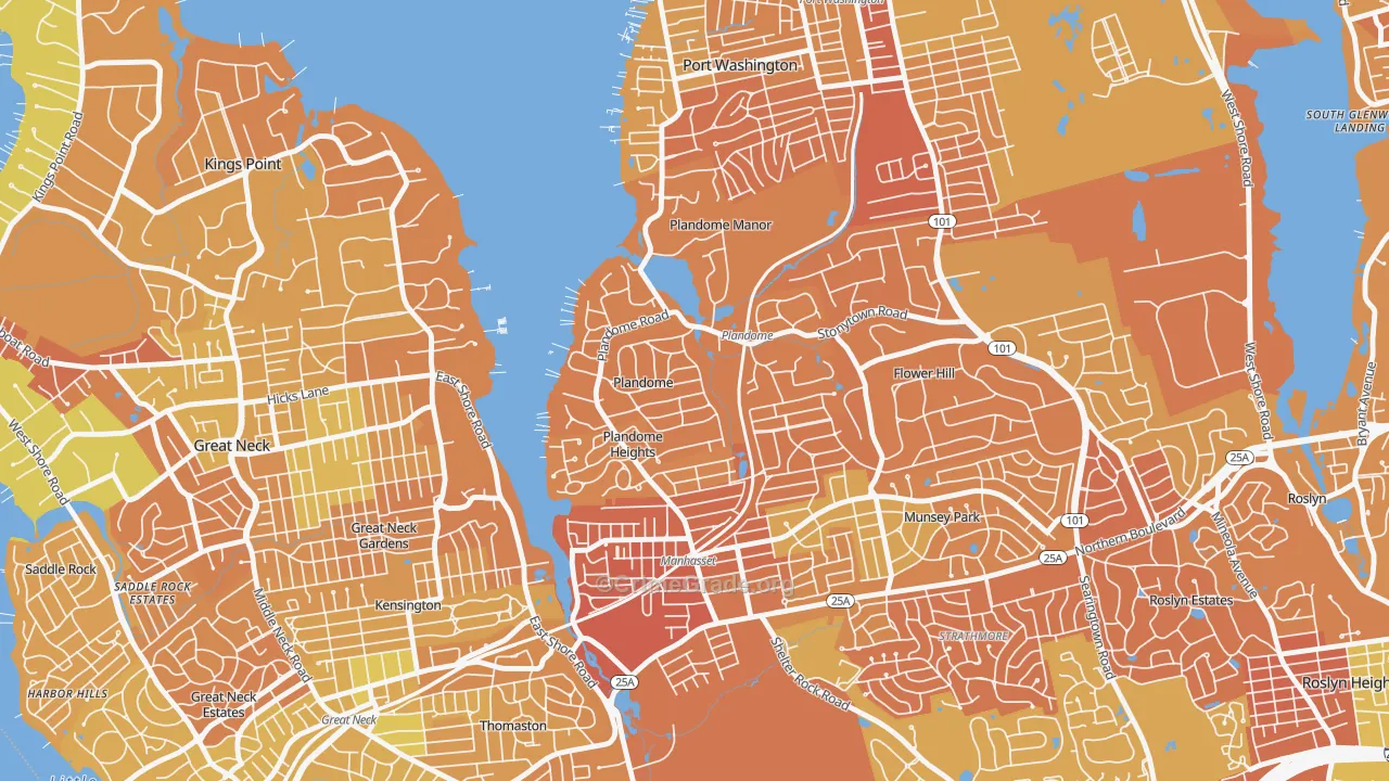 Plandome, NY Map of Murder Rates