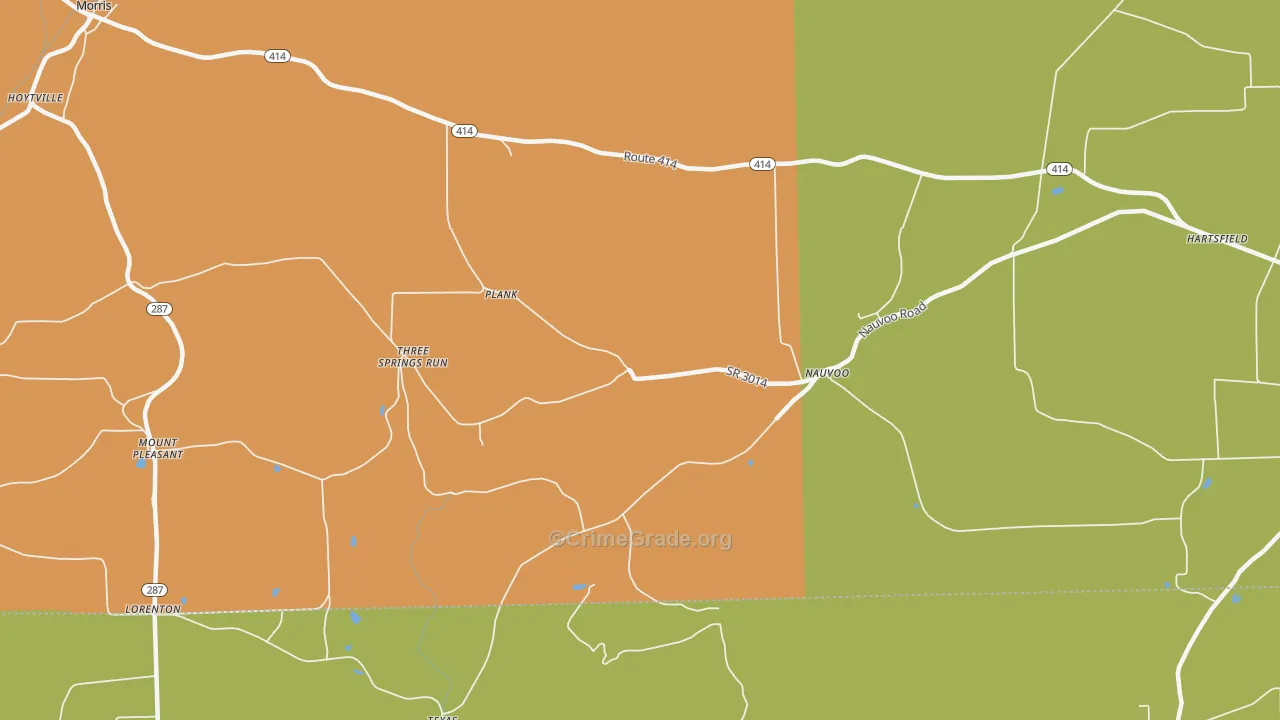 Plank, PA Map of Murder Rates