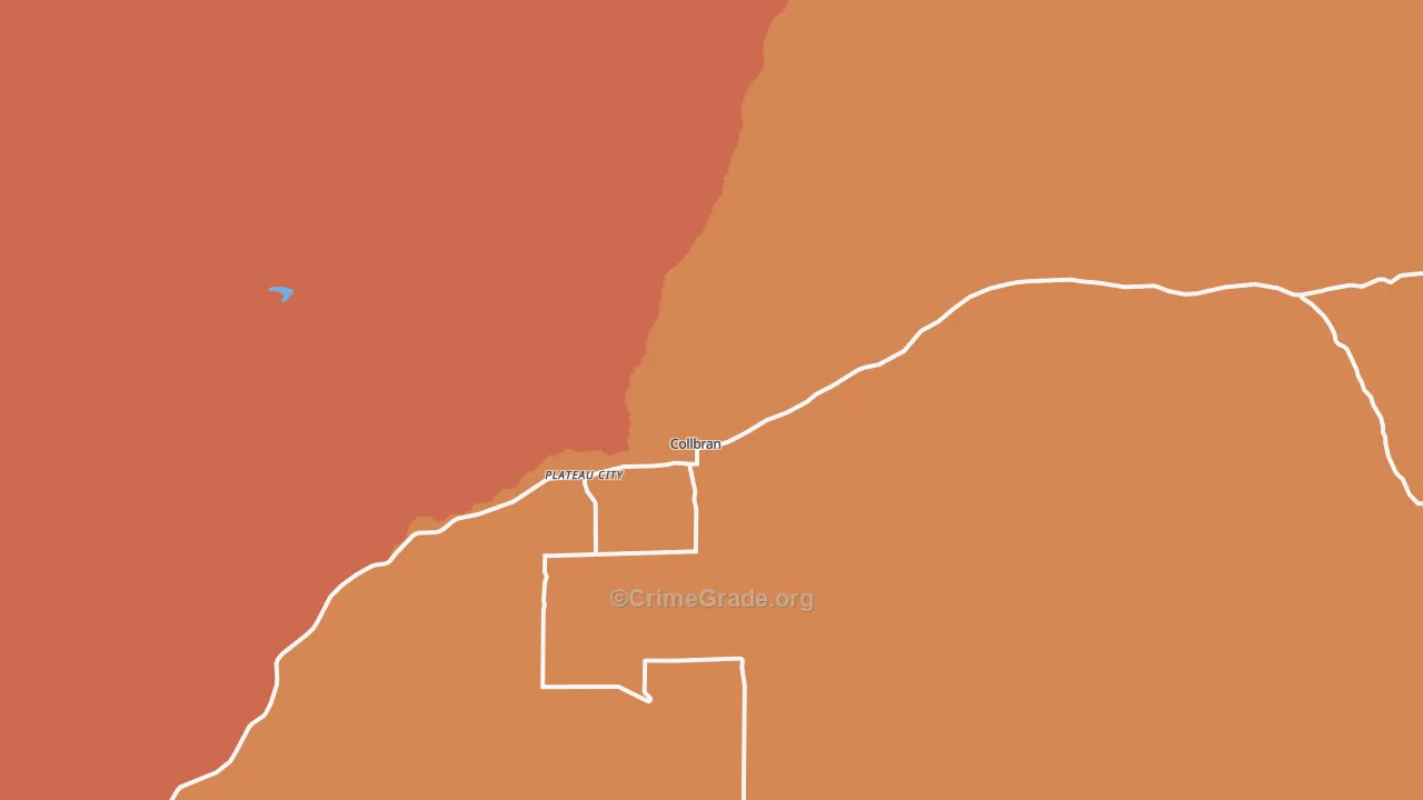 Plateau City, CO Map of Murder Rates