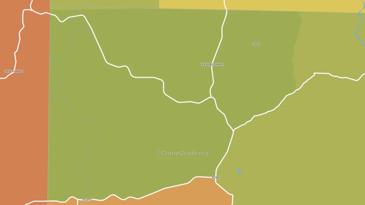 Plato, MO Map of Murder Rates