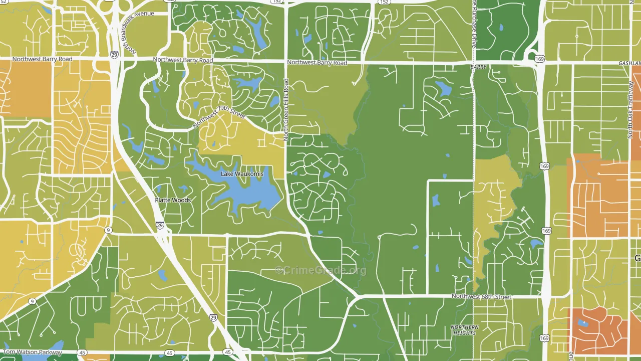 Platte Brook North, Kansas City, MO Map of Murder Rates