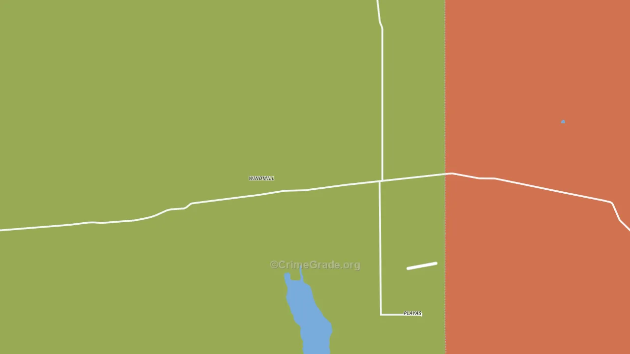 Playas, NM Map of Murder Rates