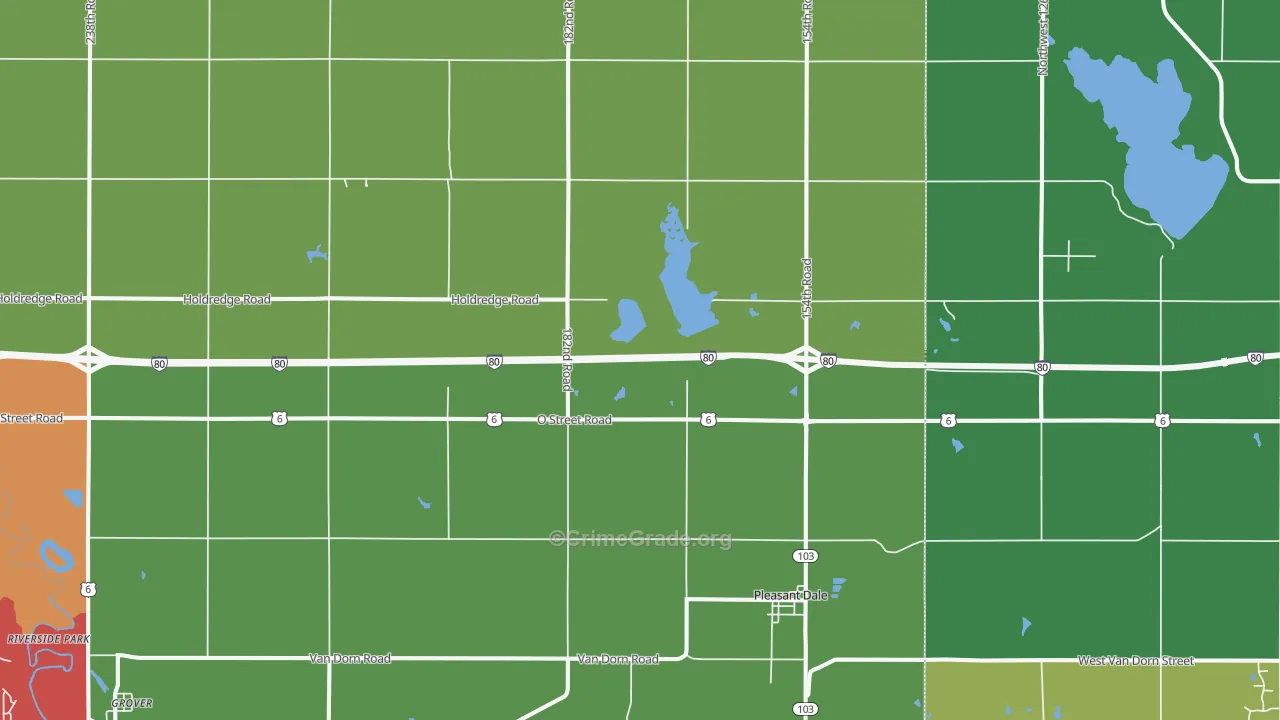 Pleasant Dale, NE Map of Murder Rates