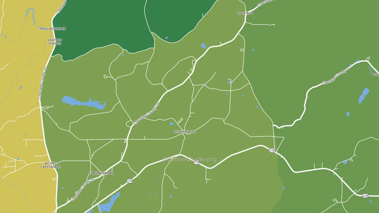 Pleasant Gap, AL Map of Murder Rates