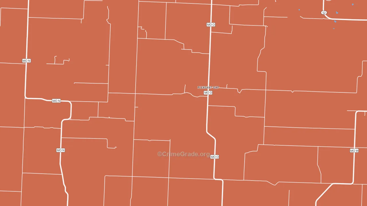 Pleasant Gap, MO Map of Murder Rates