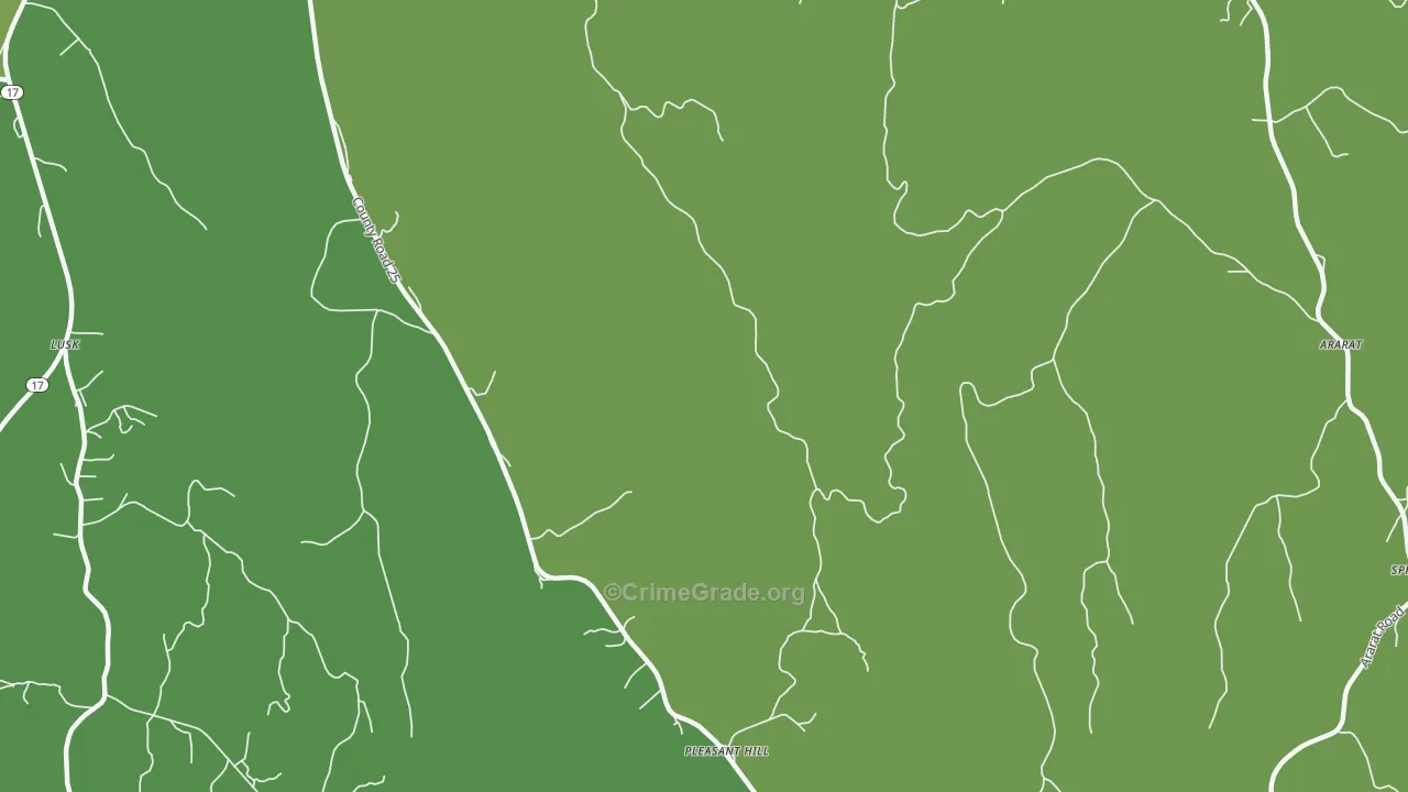 Pleasant Hill, AL Map of Murder Rates