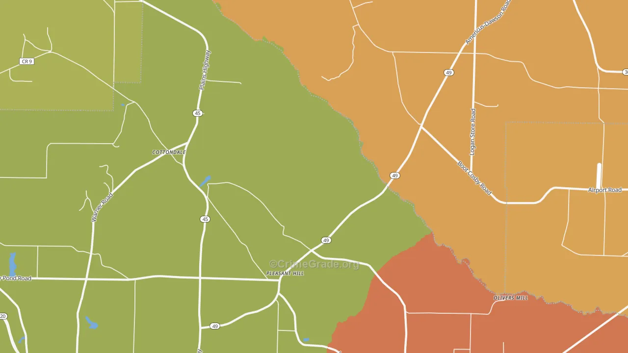 Pleasant Hill, GA Map of Murder Rates