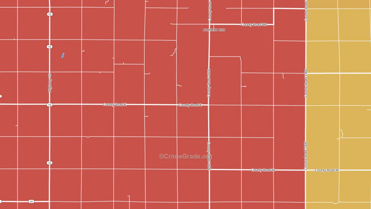 Pleasant Hill, NE Map of Murder Rates