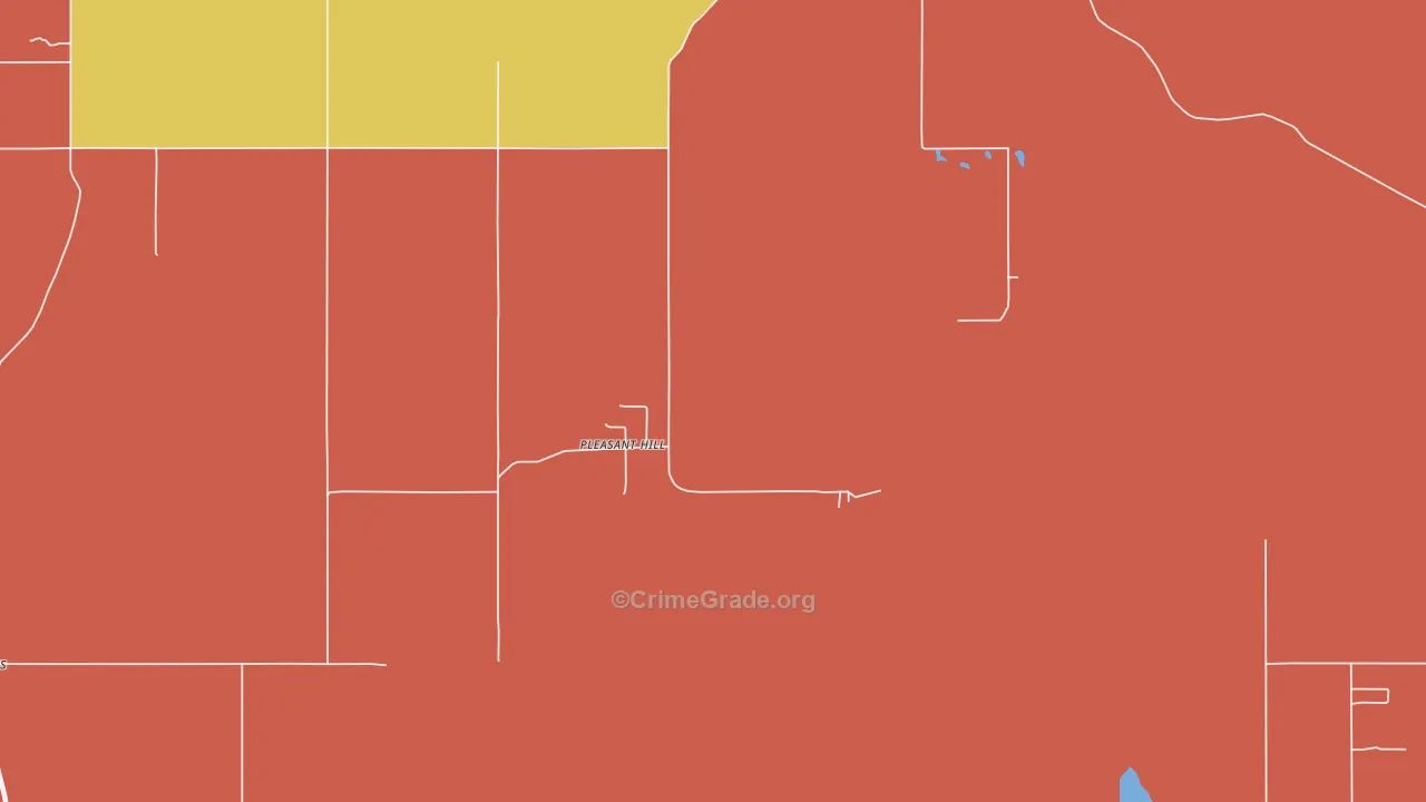 Pleasant Hill, OK Map of Murder Rates