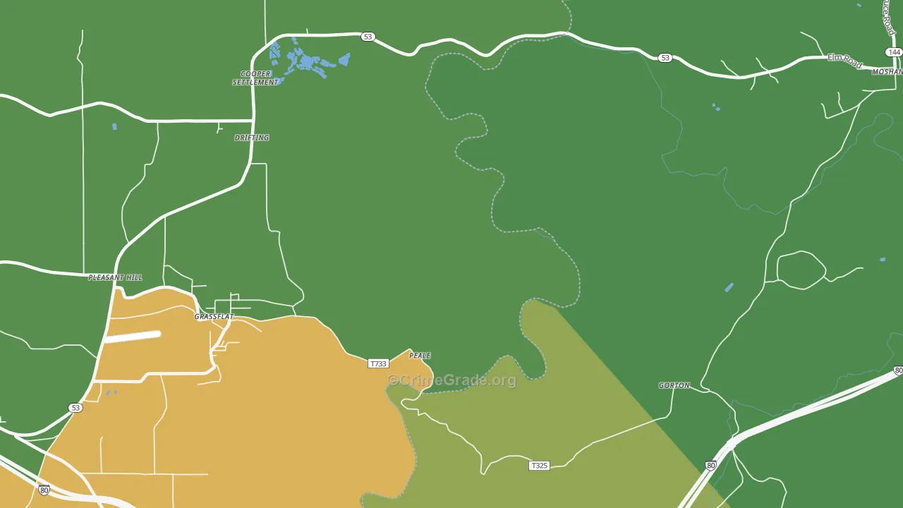 Pleasant Hill, PA Map of Murder Rates