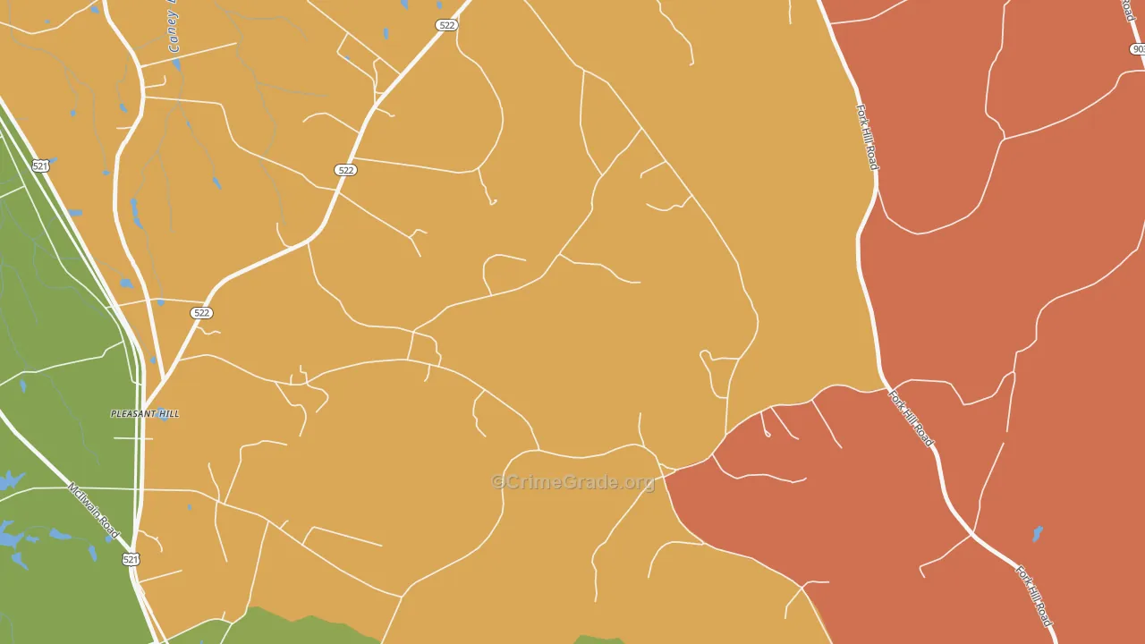 Pleasant Hill, SC Map of Murder Rates