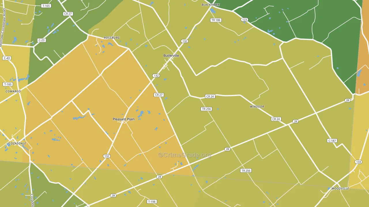 Pleasant Plain, OH Map of Murder Rates