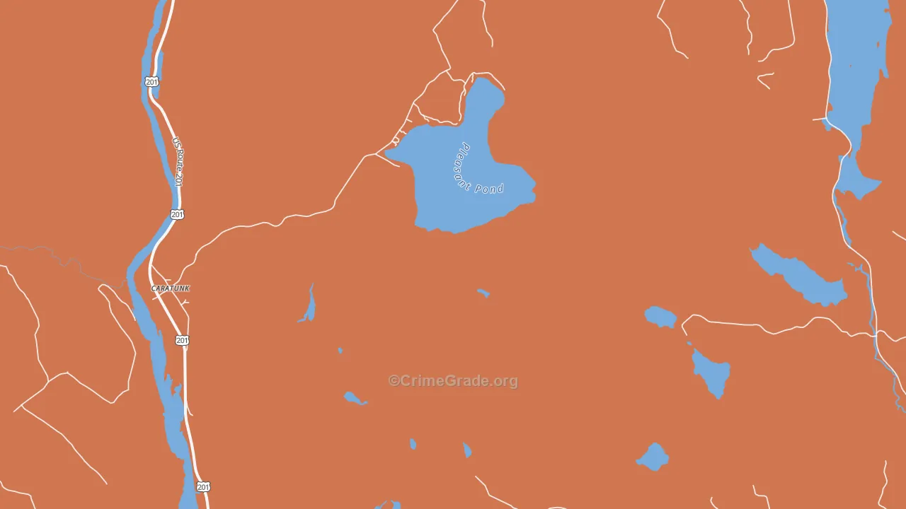 Pleasant Pond, ME Map of Murder Rates