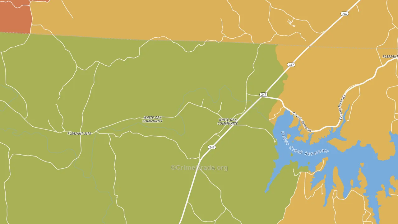 Pleasant Site, AL Map of Murder Rates