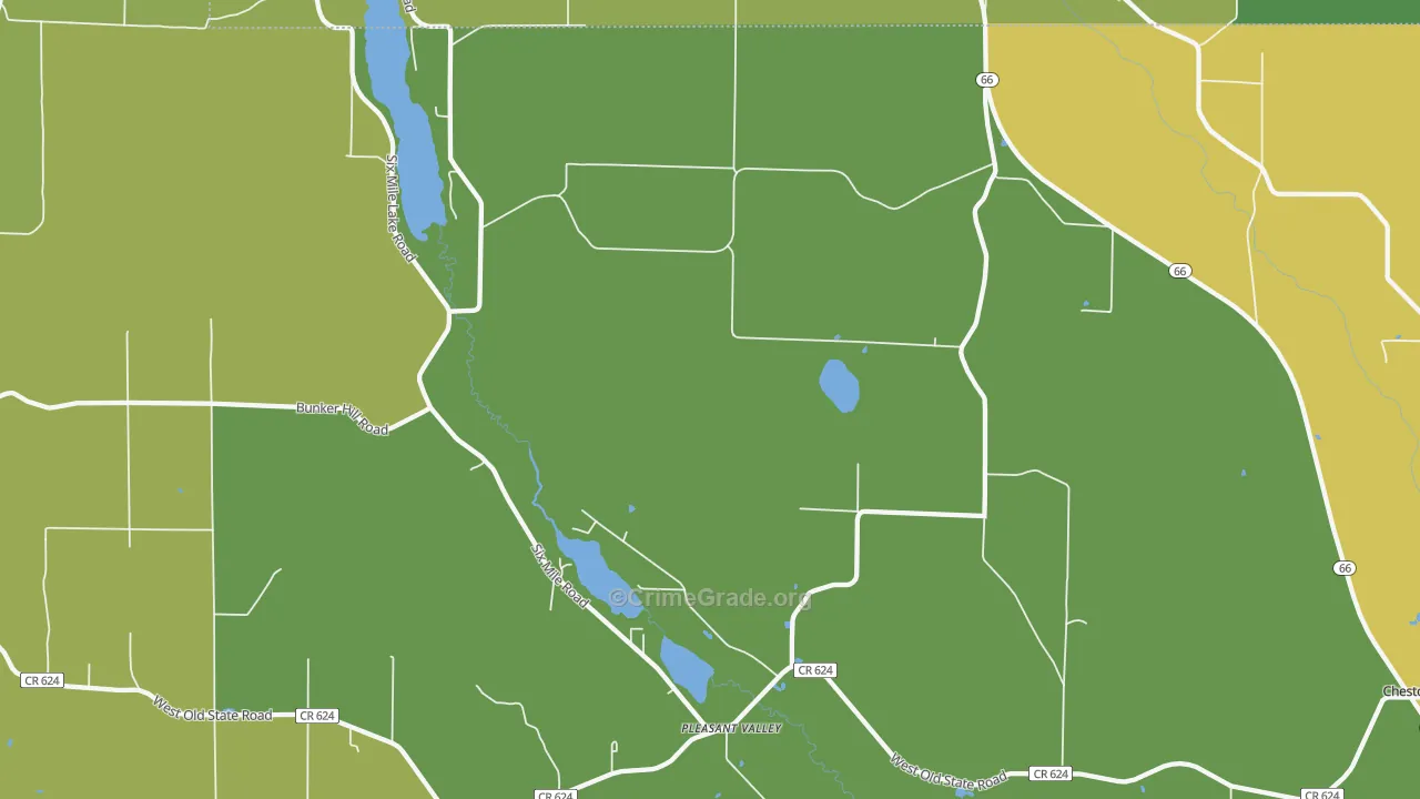 Pleasant Valley, MI Map of Murder Rates
