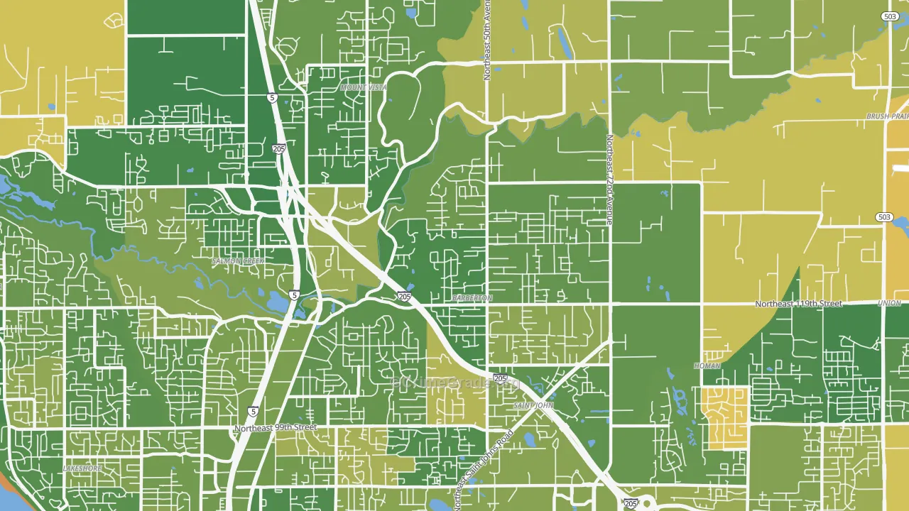 Pleasant Valley, Vancouver, WA Map of Murder Rates