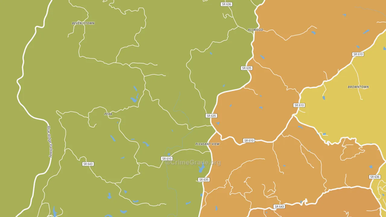Pleasant View, VA Map of Murder Rates