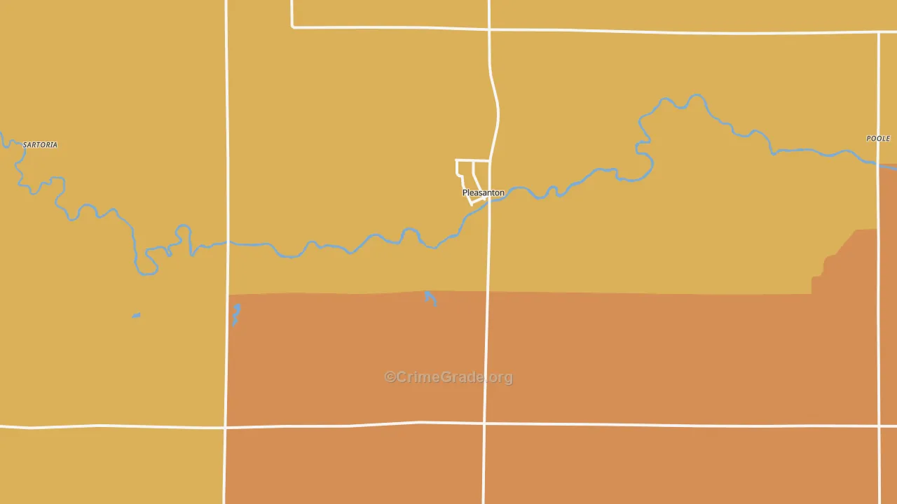 Pleasanton, NE Map of Murder Rates