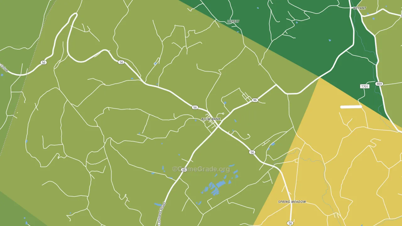 Pleasantville West St Clair, PA Map of Murder Rates