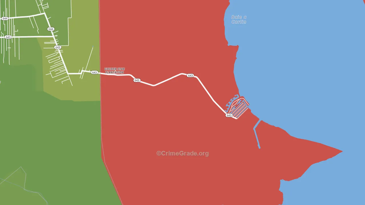 Pleasure Bend, LA Map of Murder Rates