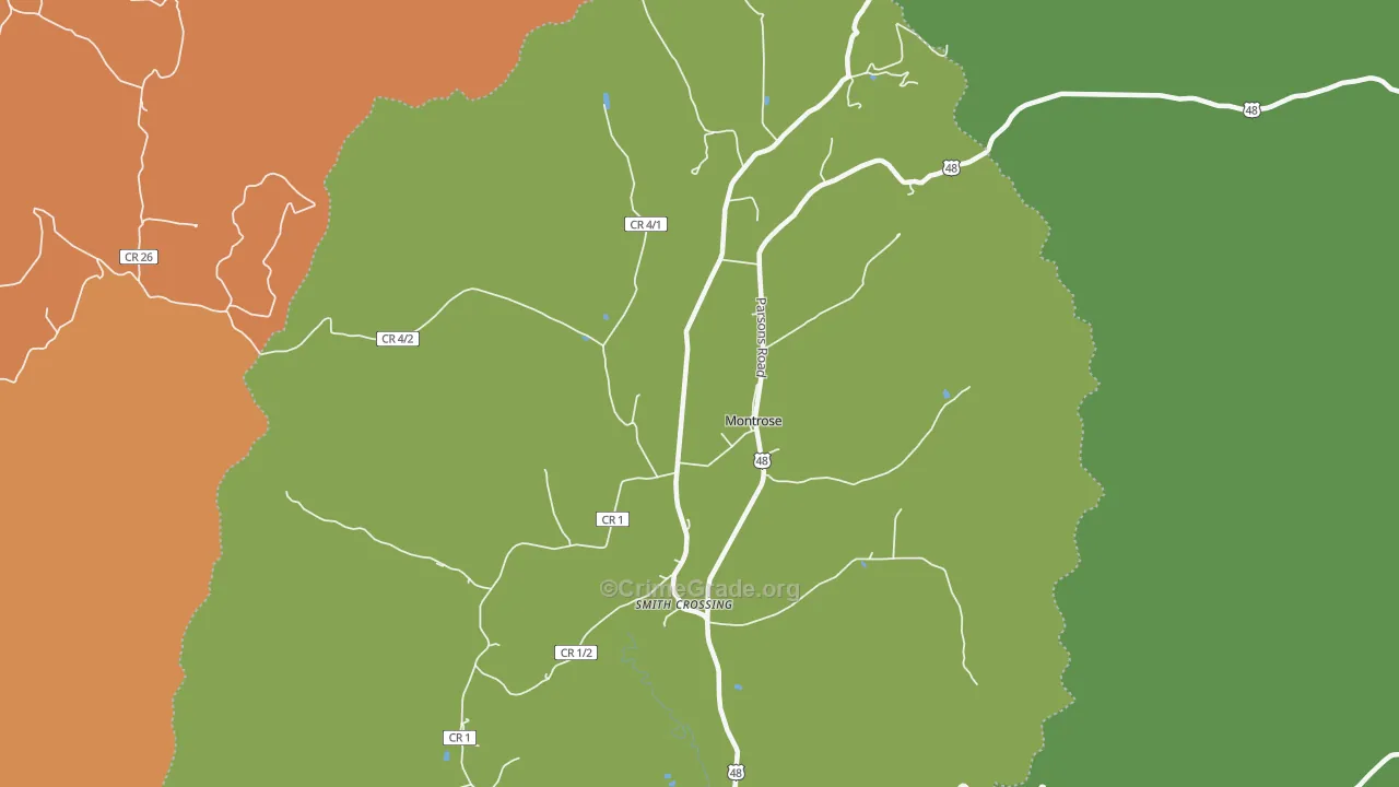 Pleasure Valley, WV Map of Murder Rates