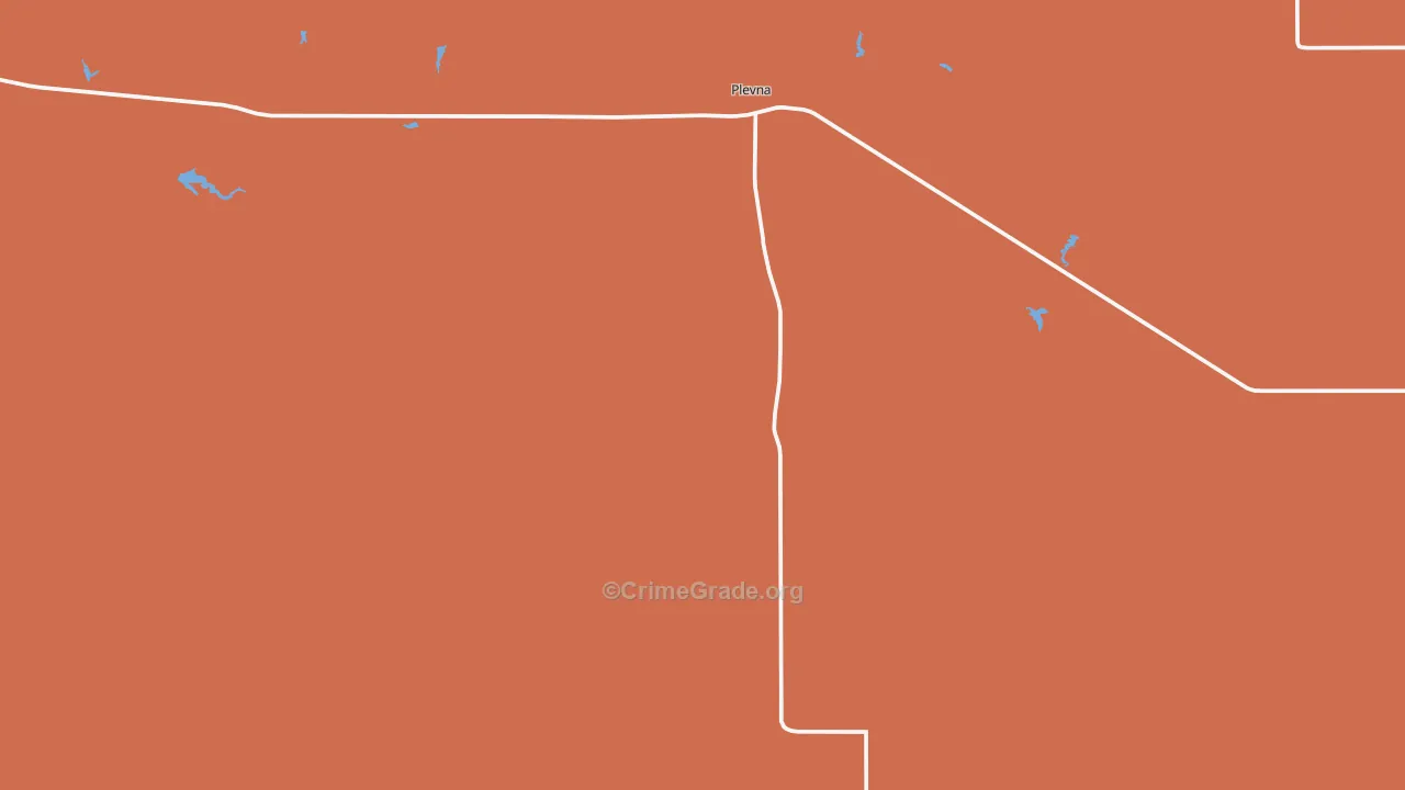 Plevna, MT Map of Murder Rates