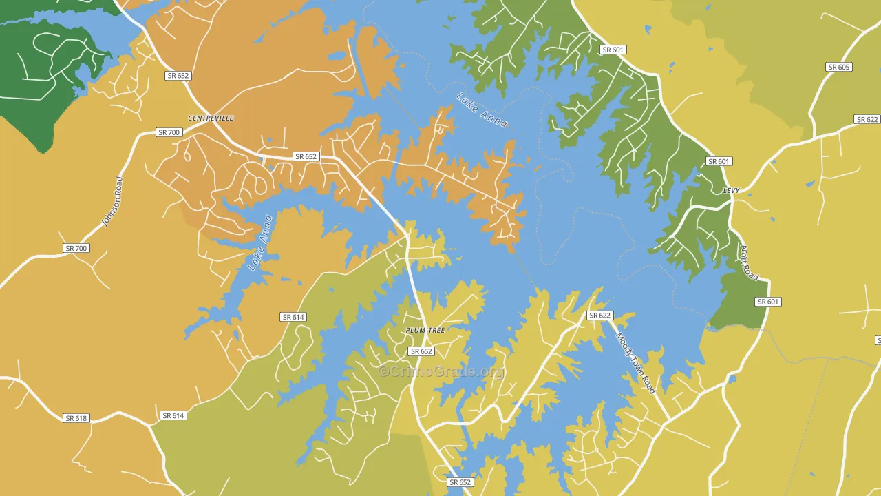 Plum Tree, VA Map of Murder Rates