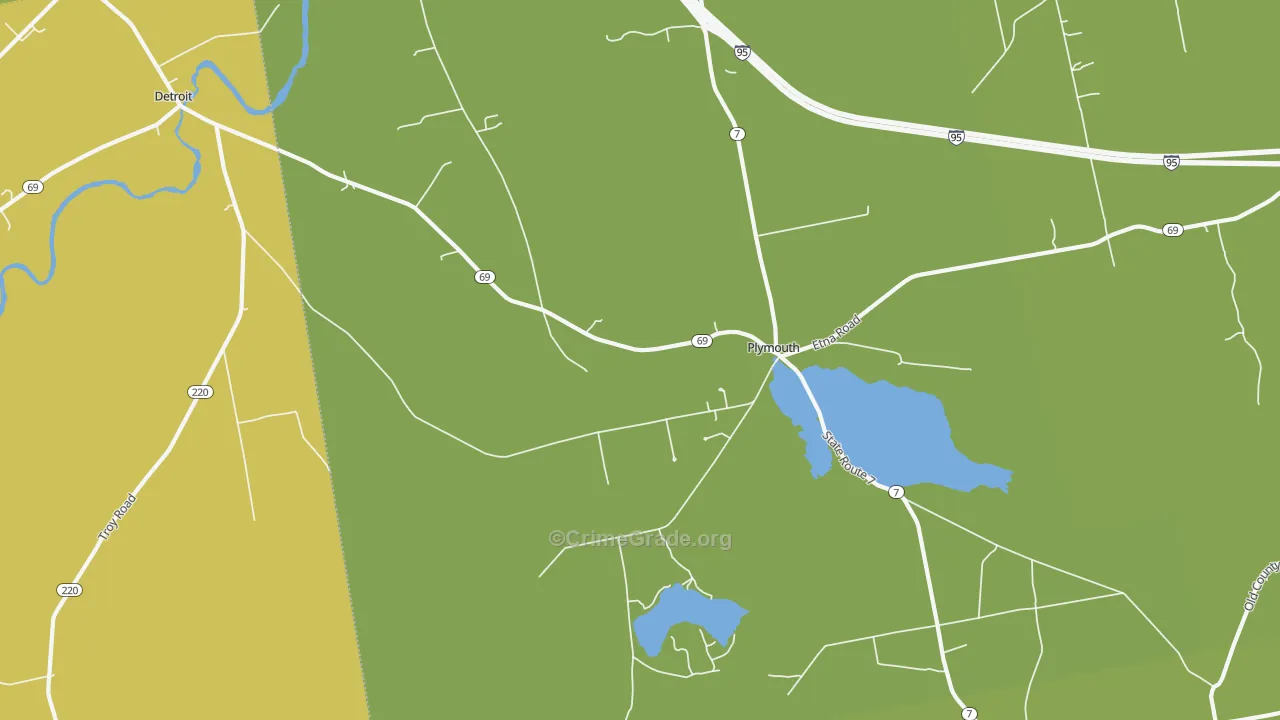 Plymouth, ME Map of Murder Rates