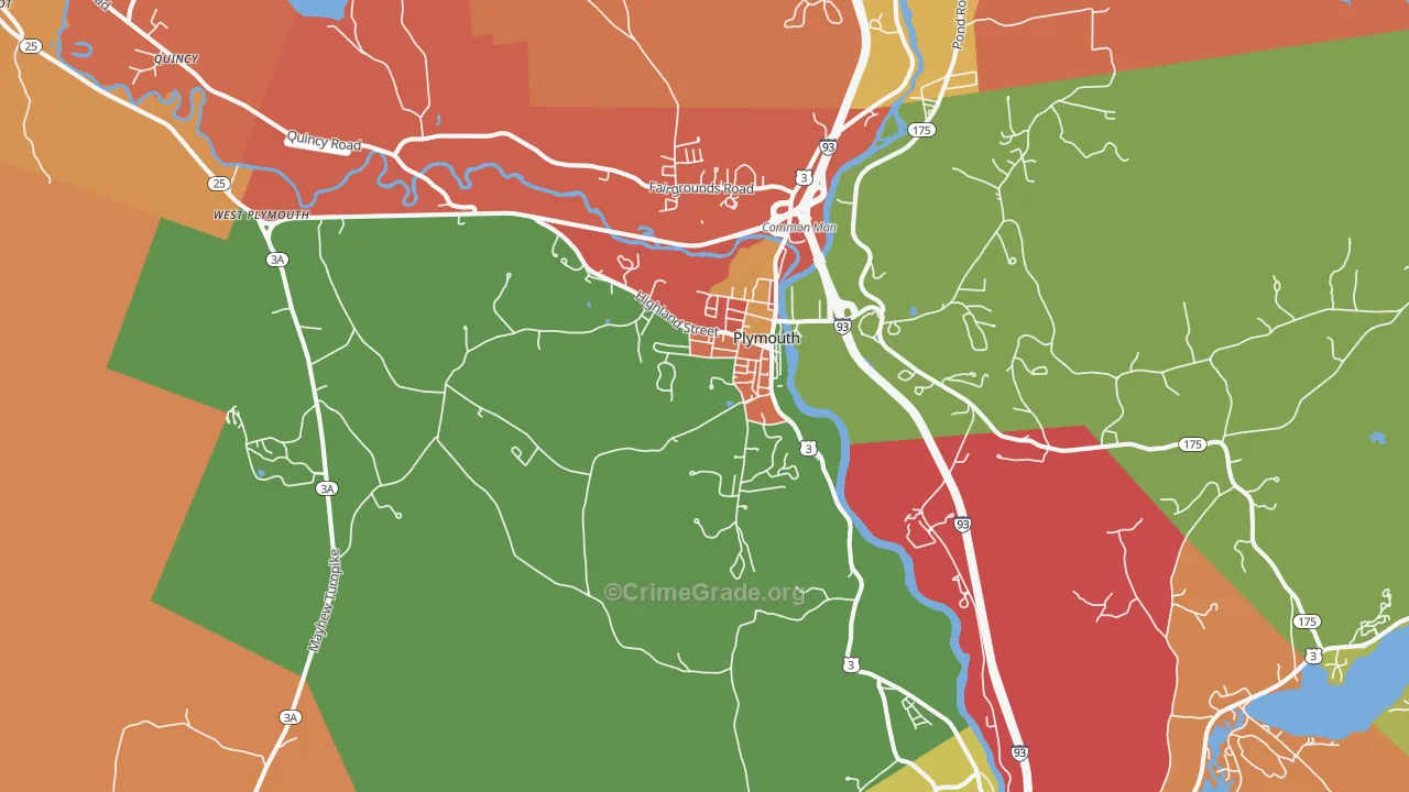 Plymouth, NH Map of Murder Rates