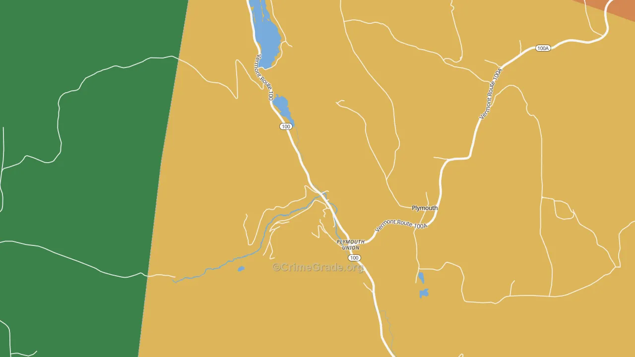 Plymouth Union, VT Map of Murder Rates