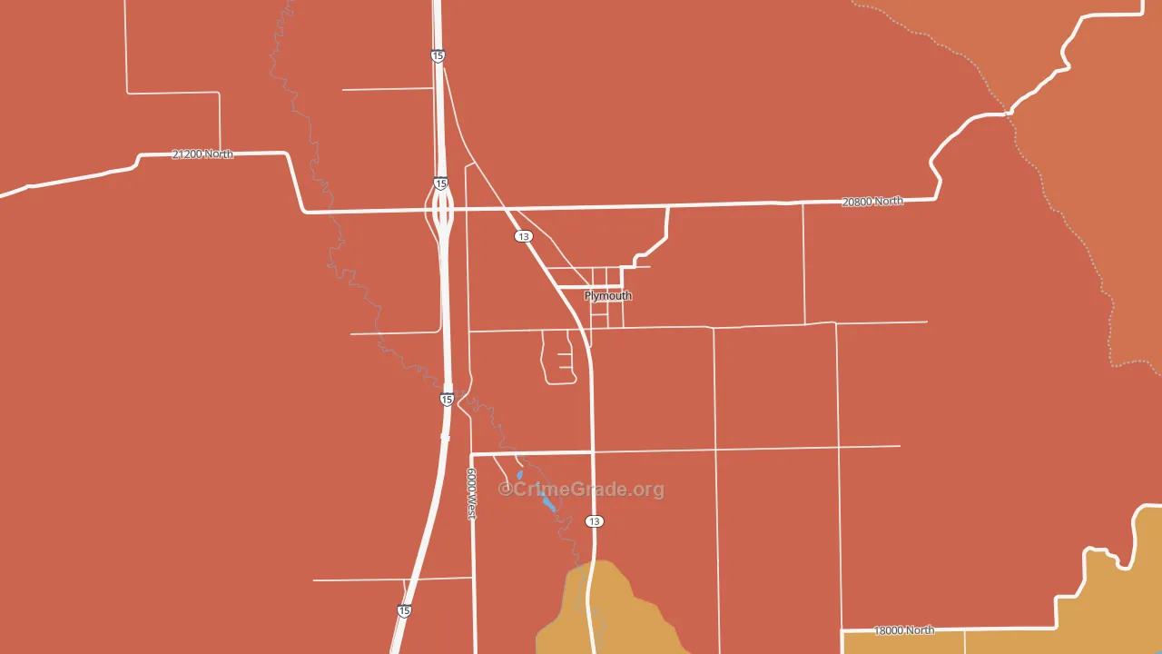 Plymouth, UT Map of Murder Rates