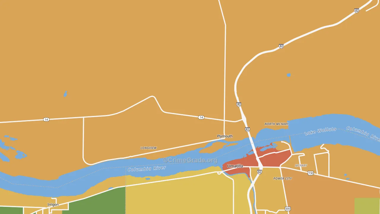 Plymouth, WA Map of Murder Rates