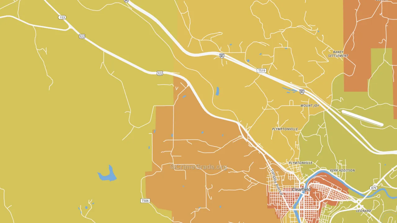 Plymptonville, PA Map of Murder Rates
