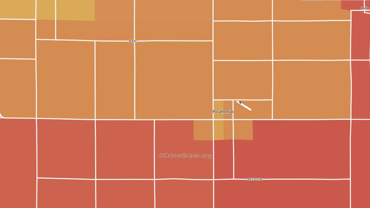 Pocahontas County, IA Map of Murder Rates