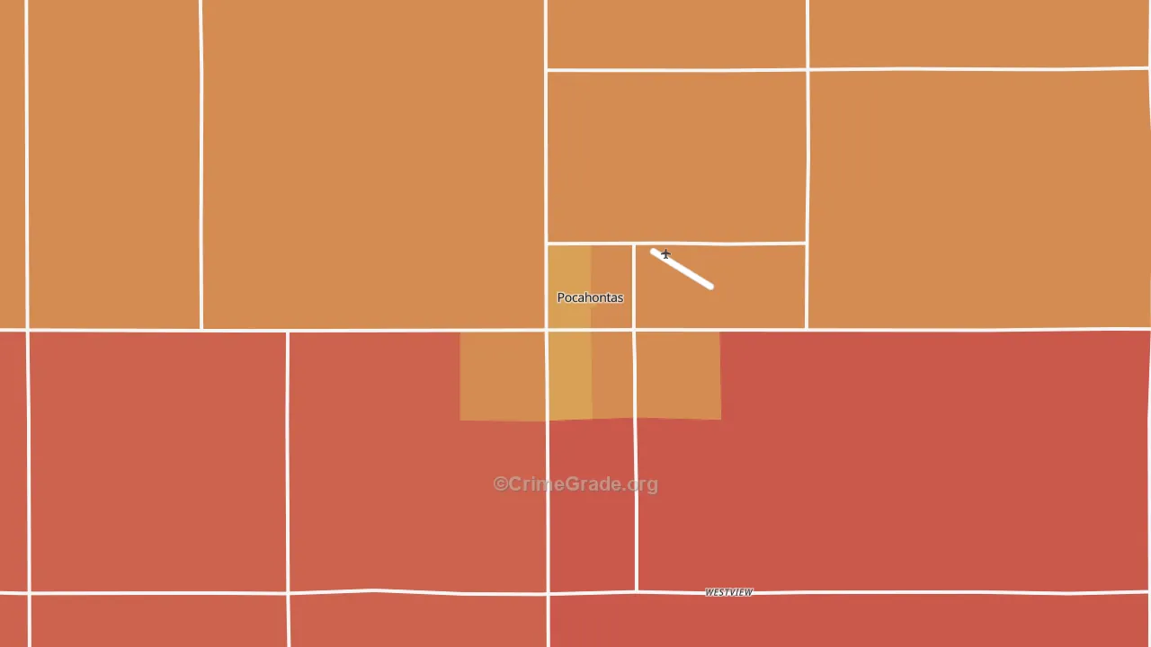 Pocahontas, IA Map of Murder Rates