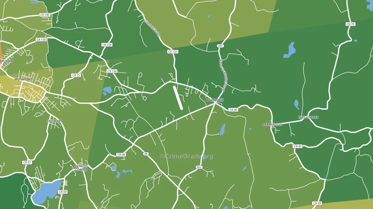 Poestenkill, NY Map of Murder Rates