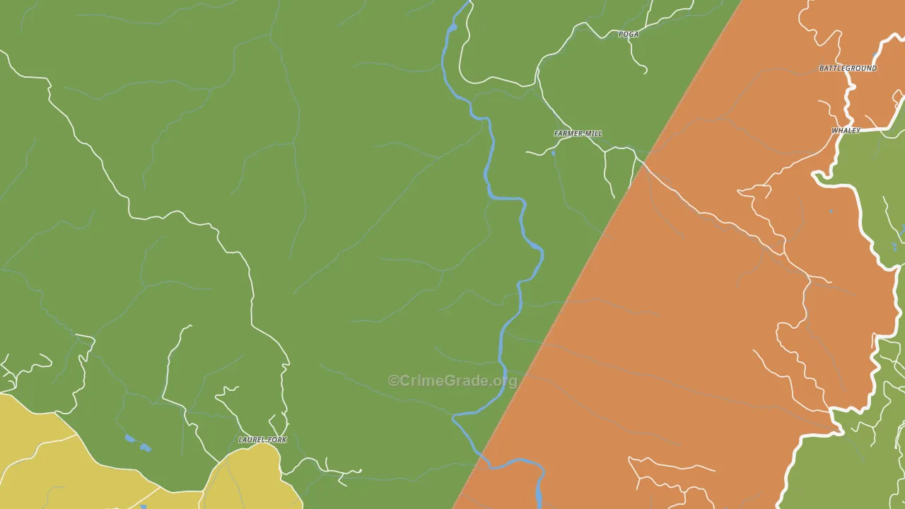 Poga, TN Map of Murder Rates