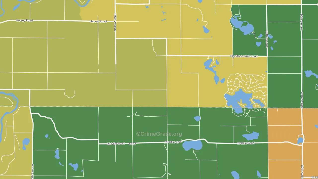 Pogy, MI Map of Murder Rates