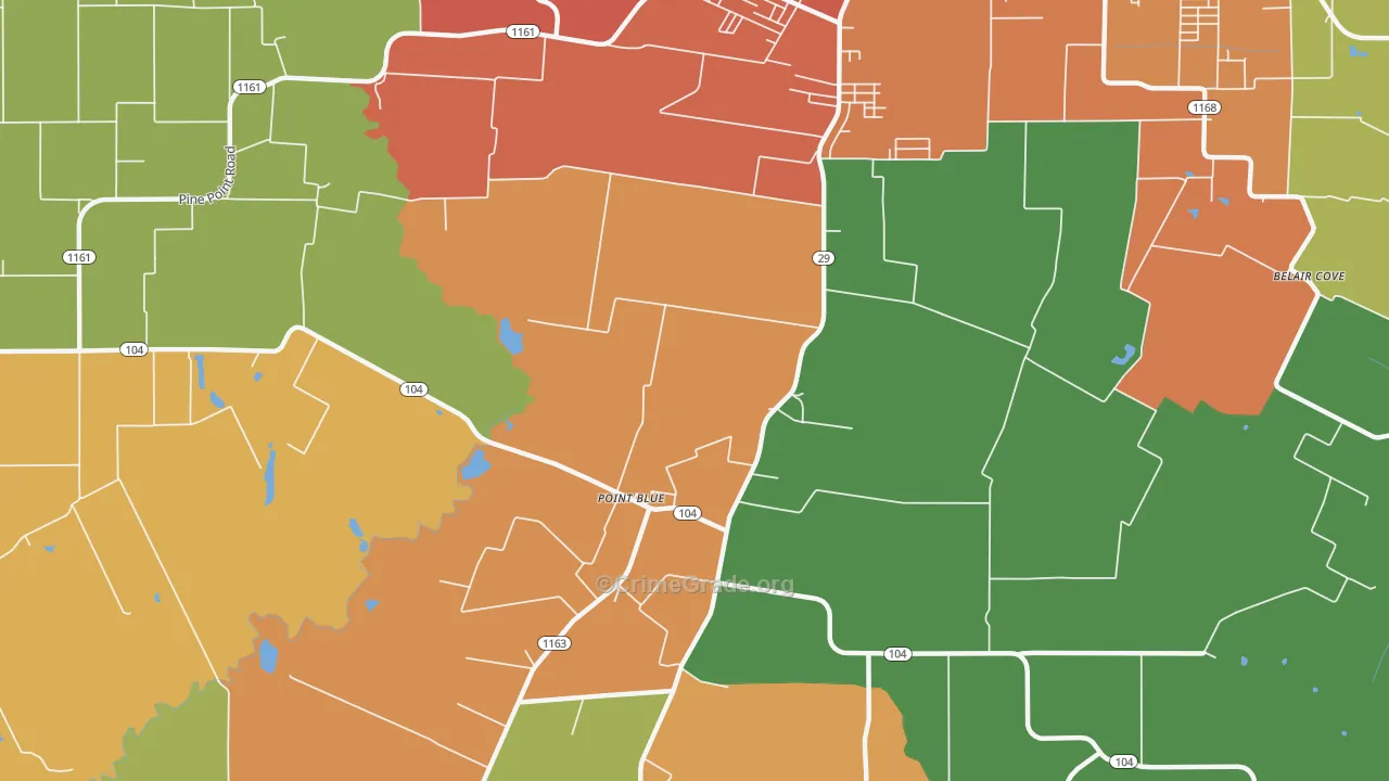 Point Blue, LA Map of Murder Rates