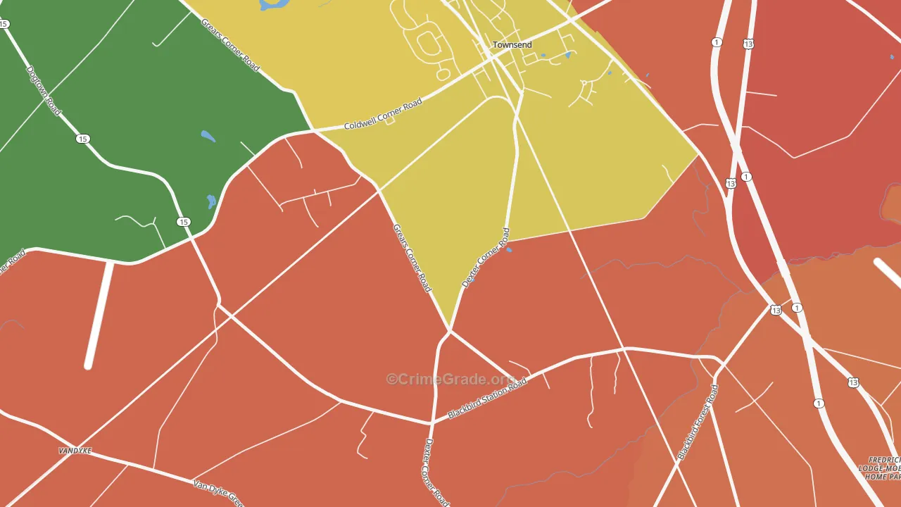 Point Breeze, DE Map of Murder Rates