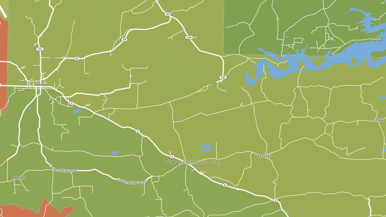 Point Cedar, AR Map of Murder Rates