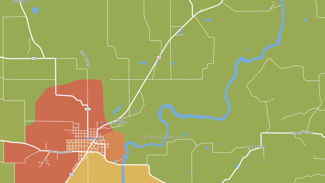 Point Commerce, IN Map of Murder Rates