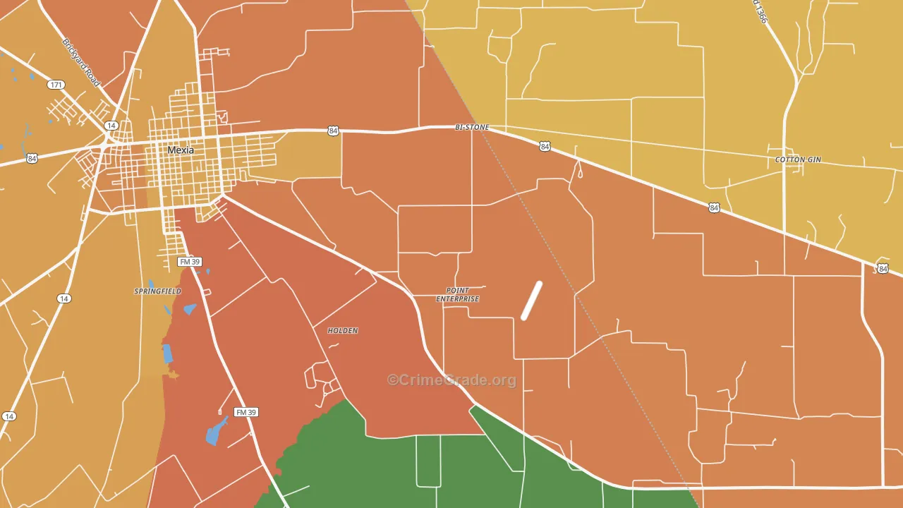 Point Enterprise, TX Map of Murder Rates