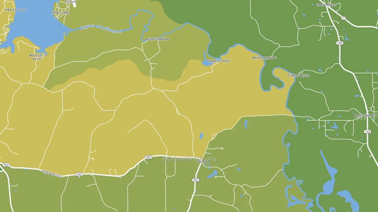 Point, LA Map of Murder Rates