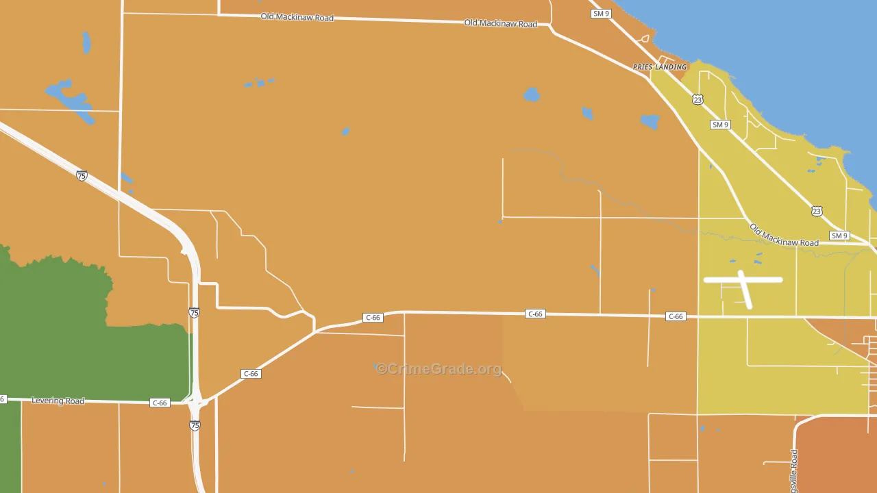 Point Nipigon, MI Map of Murder Rates