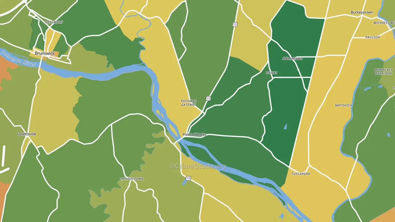 Point Of Rocks, MD Map of Murder Rates