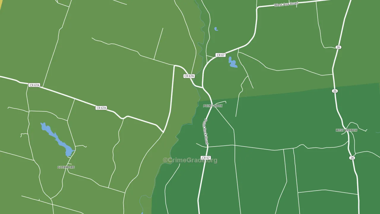 Point Rock, NY Map of Murder Rates
