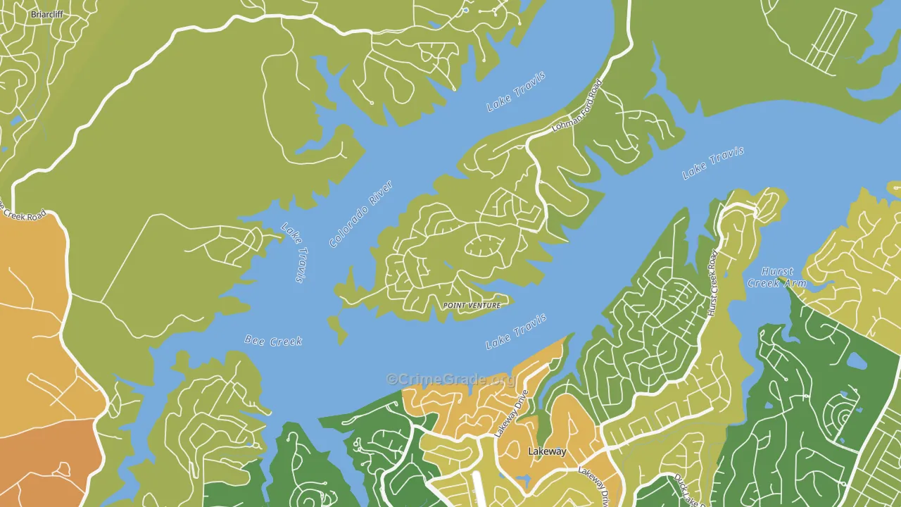 Point Venture, TX Map of Murder Rates
