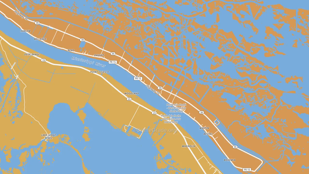 Pointe a la Hache, LA Map of Murder Rates