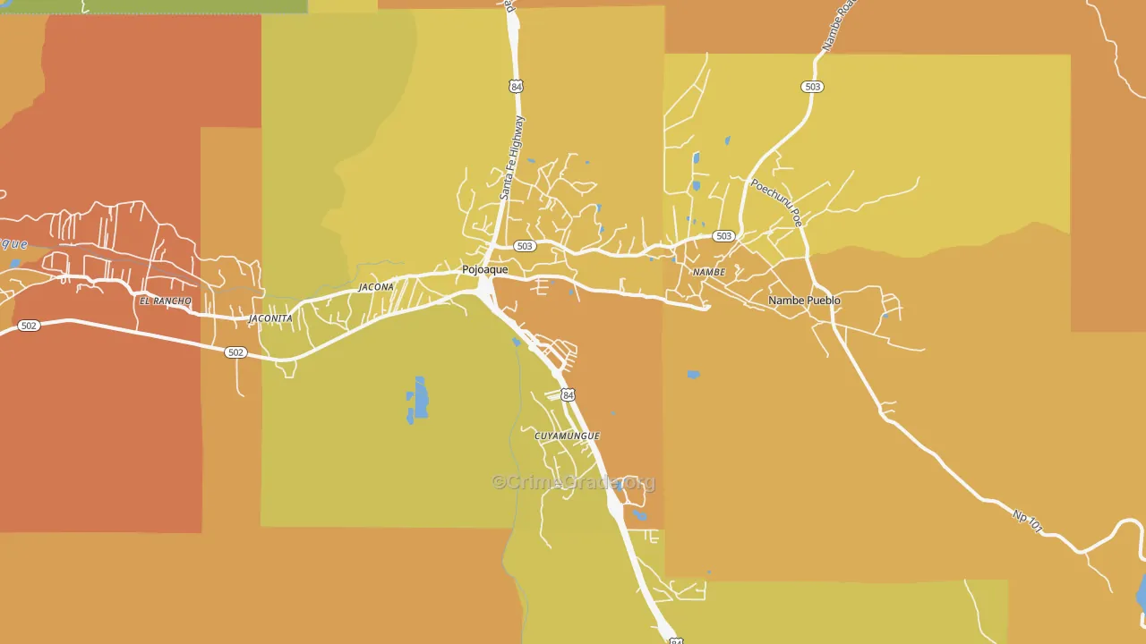 Pojoaque, NM Map of Murder Rates